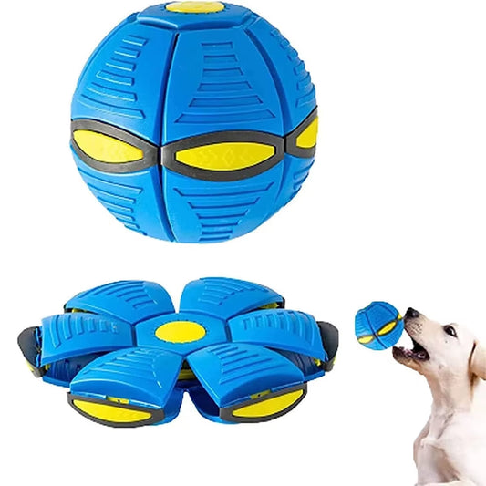 Indestructible Dog Toys Flying Saucer for Aggressive Chewers, Chew-Proof Outdoor Ball, Interactive Training Toy for All Dogs