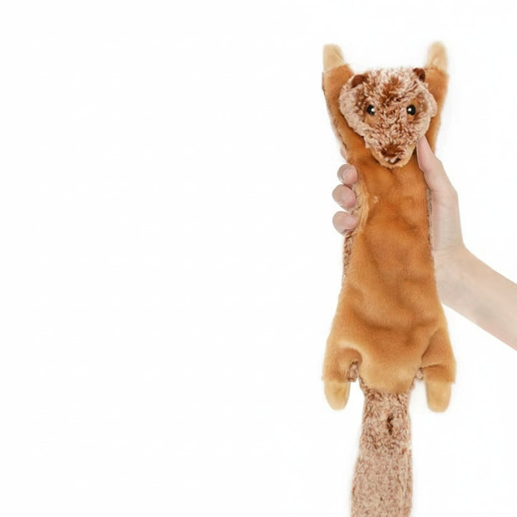 5Pcs Dog Squeaky Toys No Stuffing Toys Crinkle Dog Toys Durable Dog Chew Toys Plush Cute Animals Natural Puppy Toy for Teething